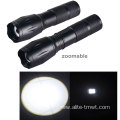 LED zoom usb rechargeable high power flashlight